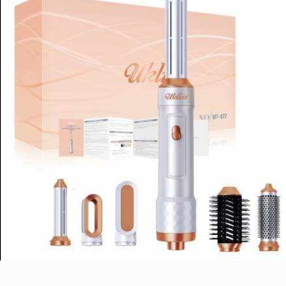 6 In 1 Hair Air Wrap Styler Professional Hair Straightener Curler Styling Beauty